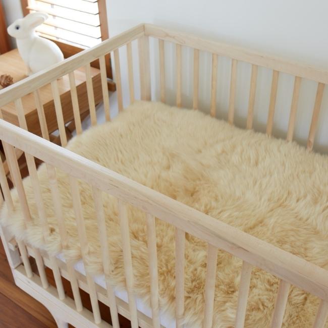 Babyrest Lambswool Lambswool Cot Underlay Lambskin Pram Natural